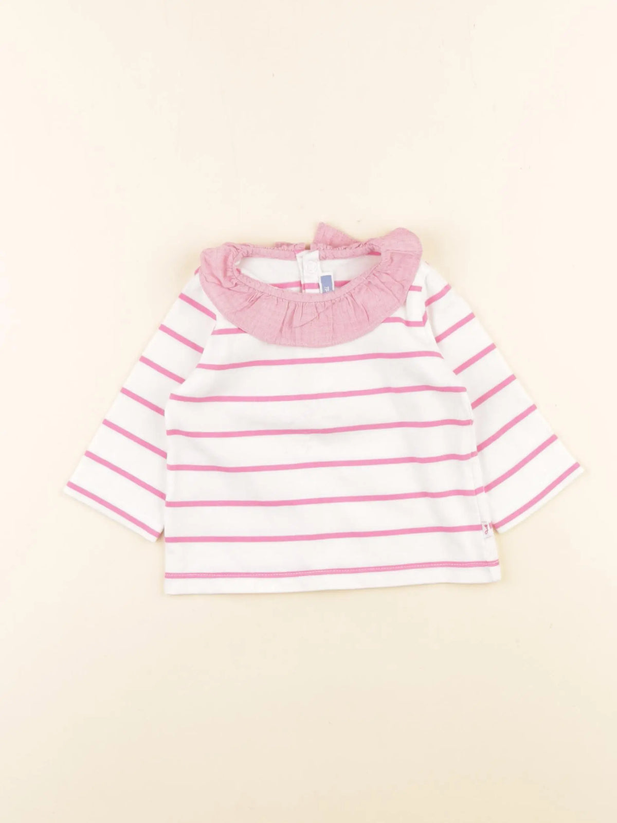 Jacadi - tee-shirt blanc, rose - 6 mois