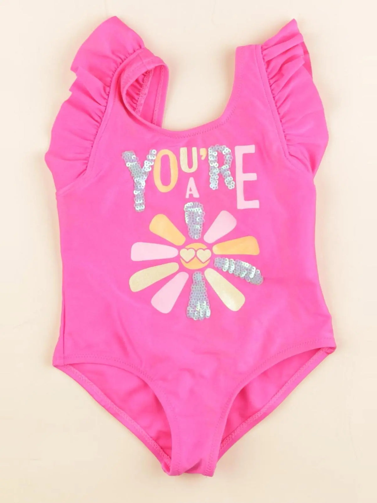 Billie Blush - maillot de bain rose fluo - 4 ans