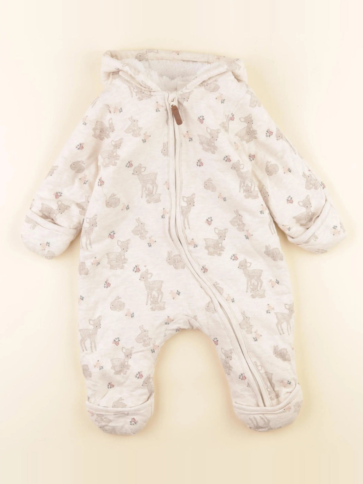 H&M - combi-pilote beige - 4/6 mois