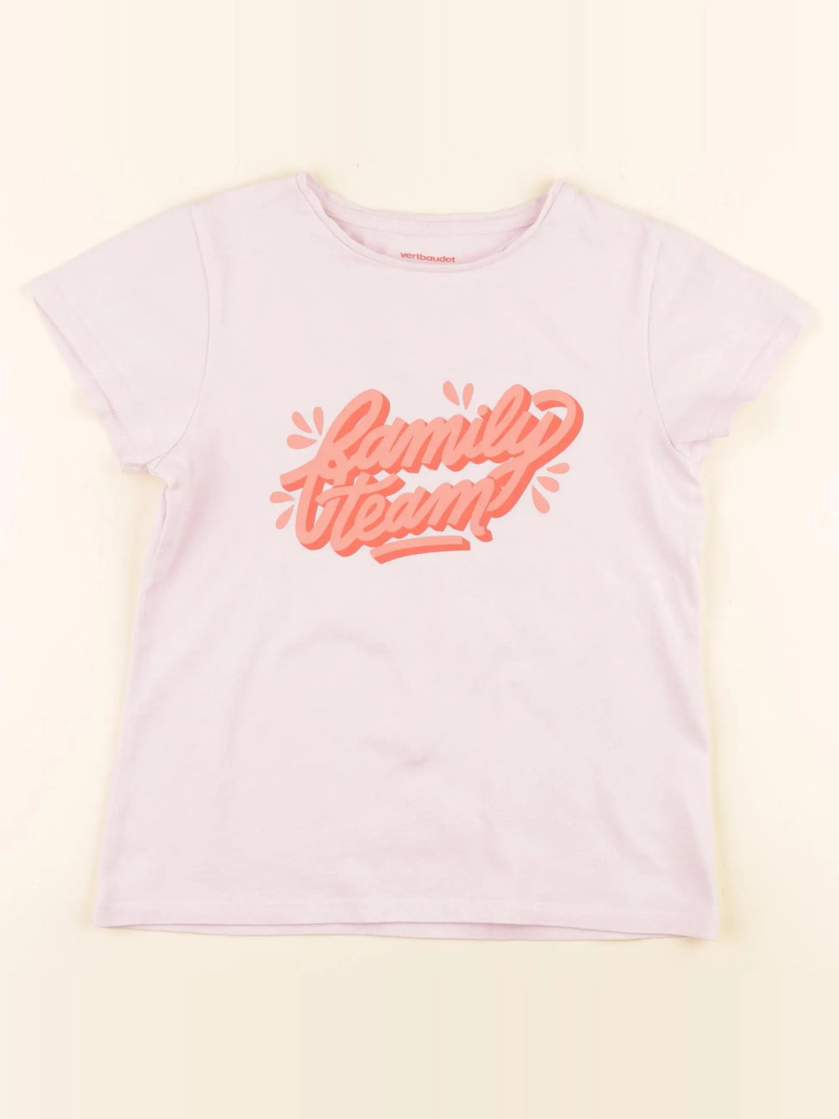 Vertbaudet - tee-shirt rose - 8 ans