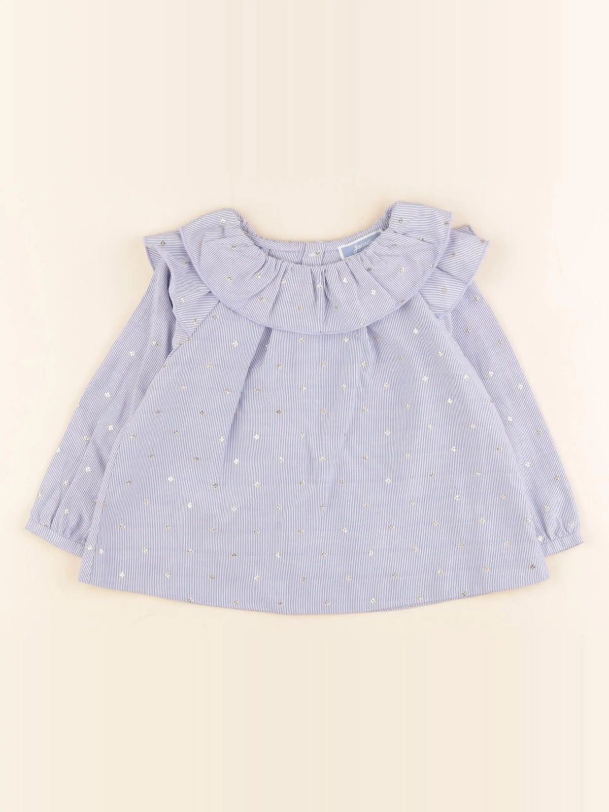 Jacadi - blouse bleu, or - 12 mois
