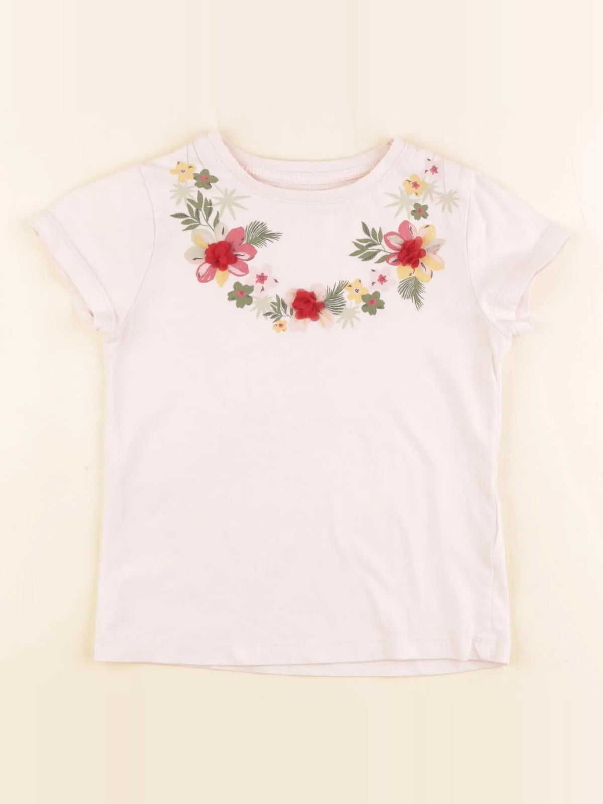 Monoprix - tee-shirt rose - 4 ans