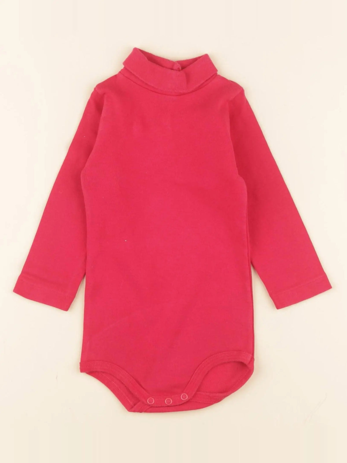Petit Bateau - body à col rose - 12 mois