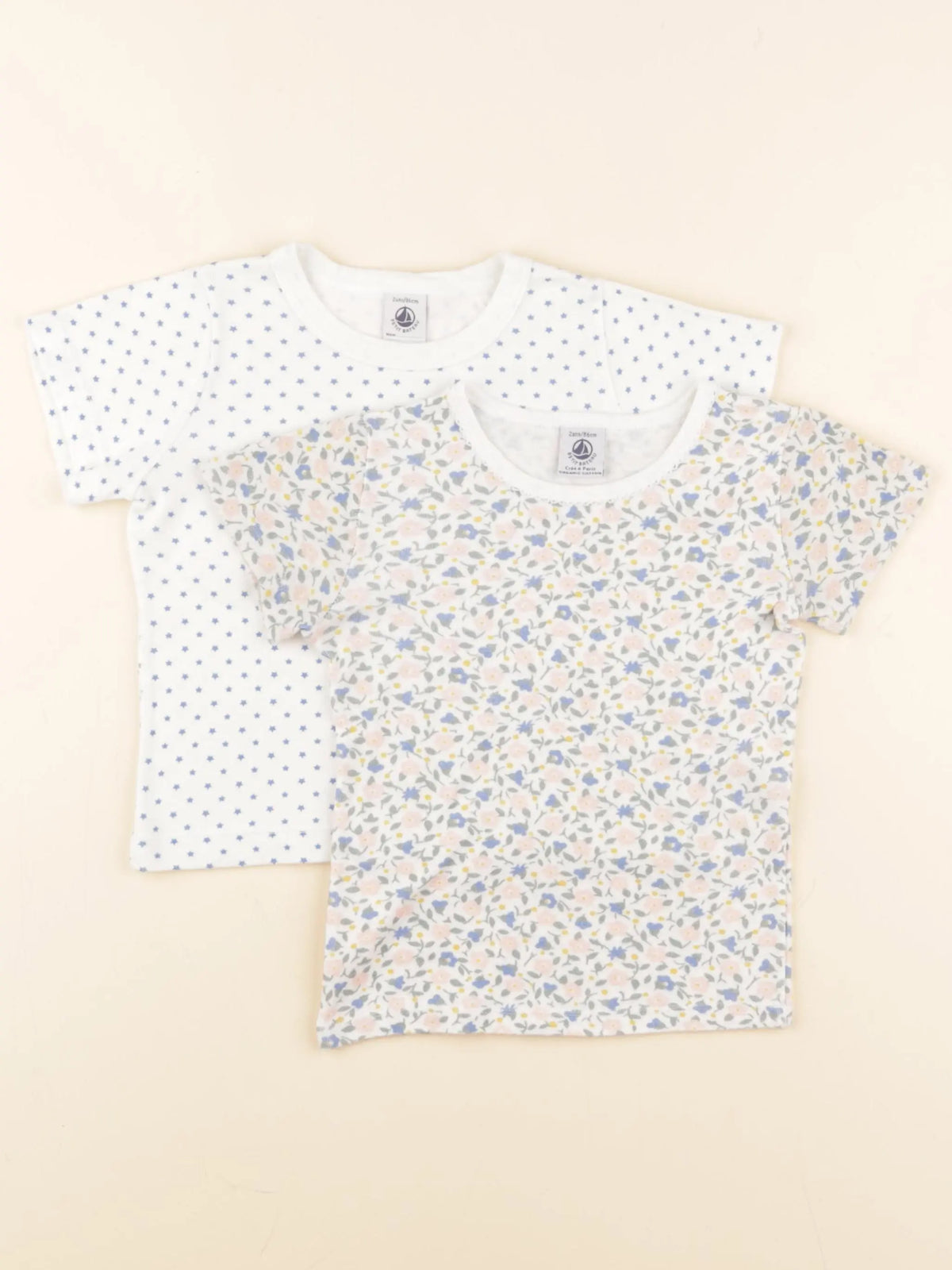 Petit Bateau - lot de 2 maillots de corps blanc - 2 ans