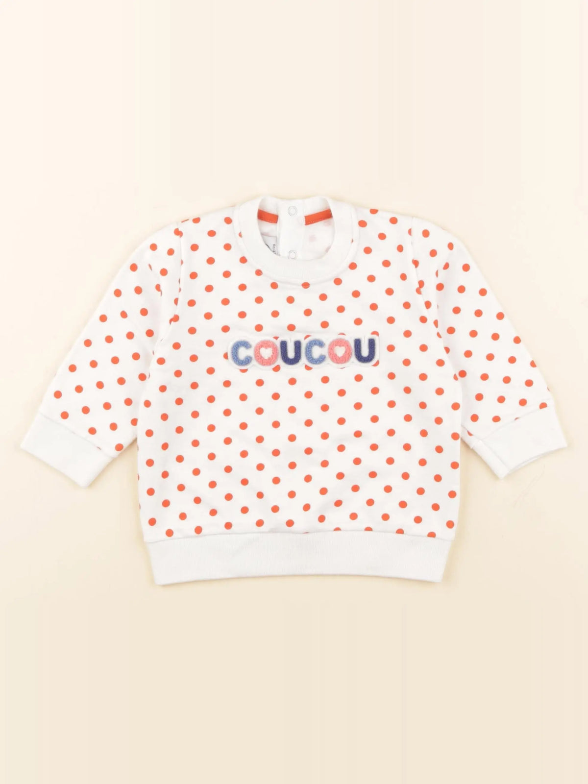 Petit Bateau - sweat blanc - 6 mois