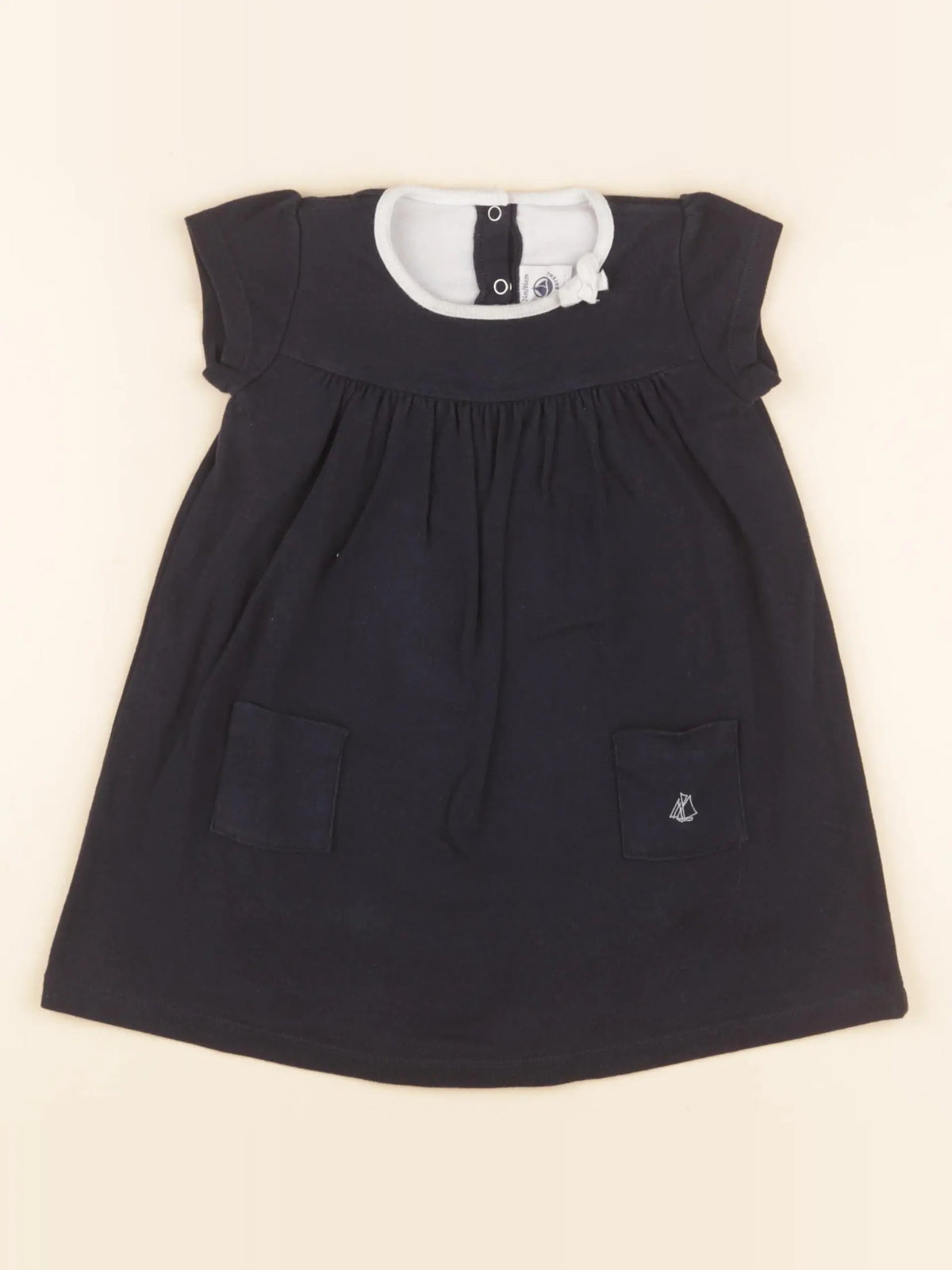 Petit Bateau - robe bleu - 24 mois