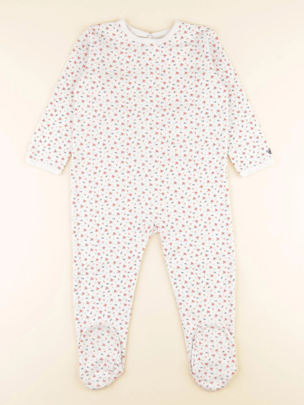 Petit Bateau - pyjama coton blanc - 3 ans