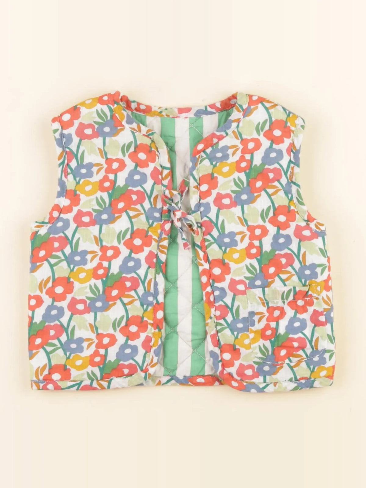 Boutchou - gilet multicolore - 18 mois