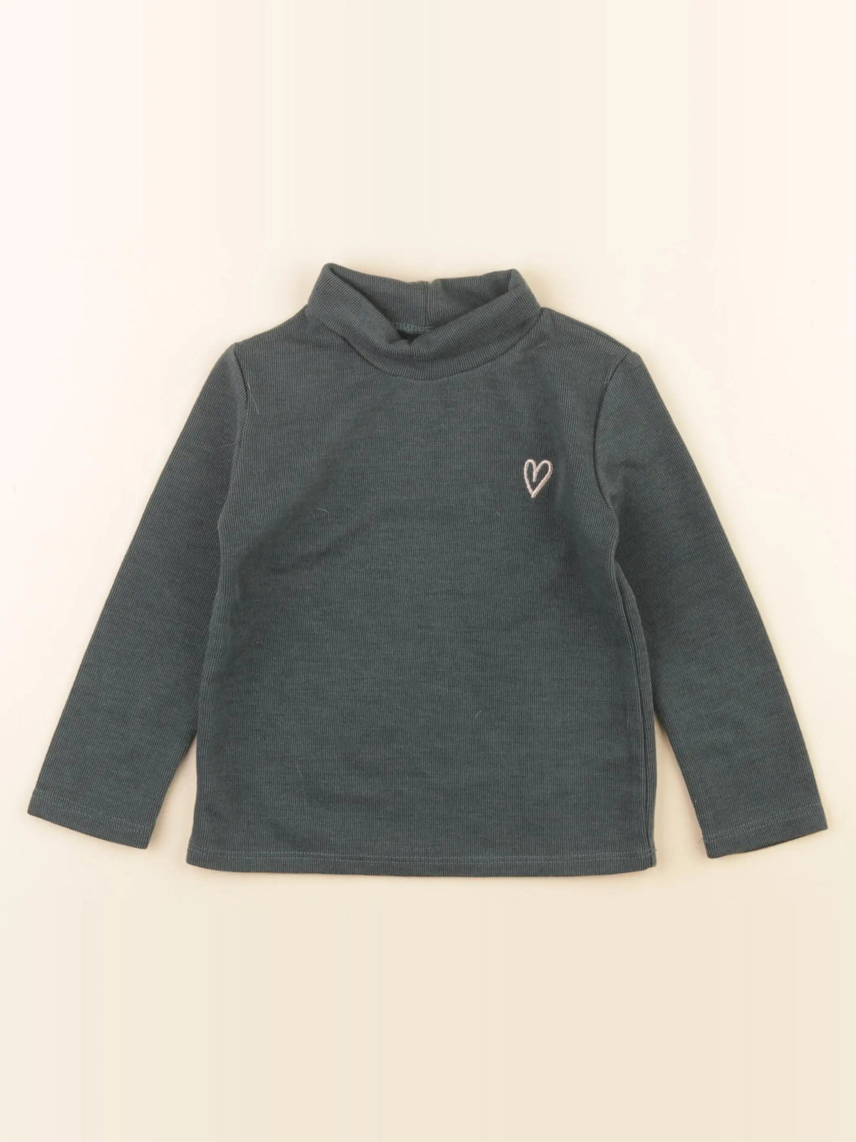 Vertbaudet - sous-pull vert, or - 3 ans