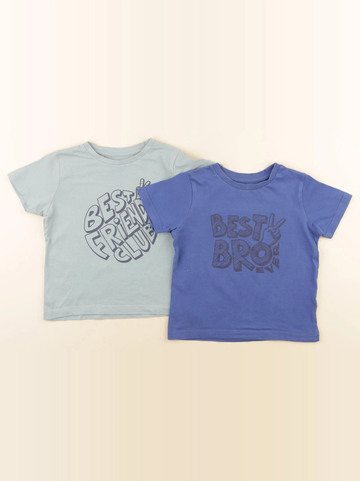 Vertbaudet - lot de 2 tee-shirts bleu - 4 ans