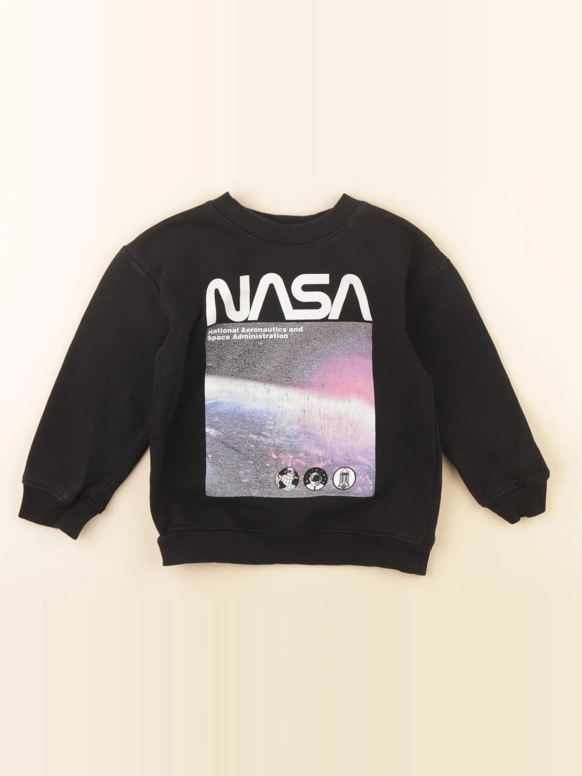 H&M - sweat noir - 3/4 ans