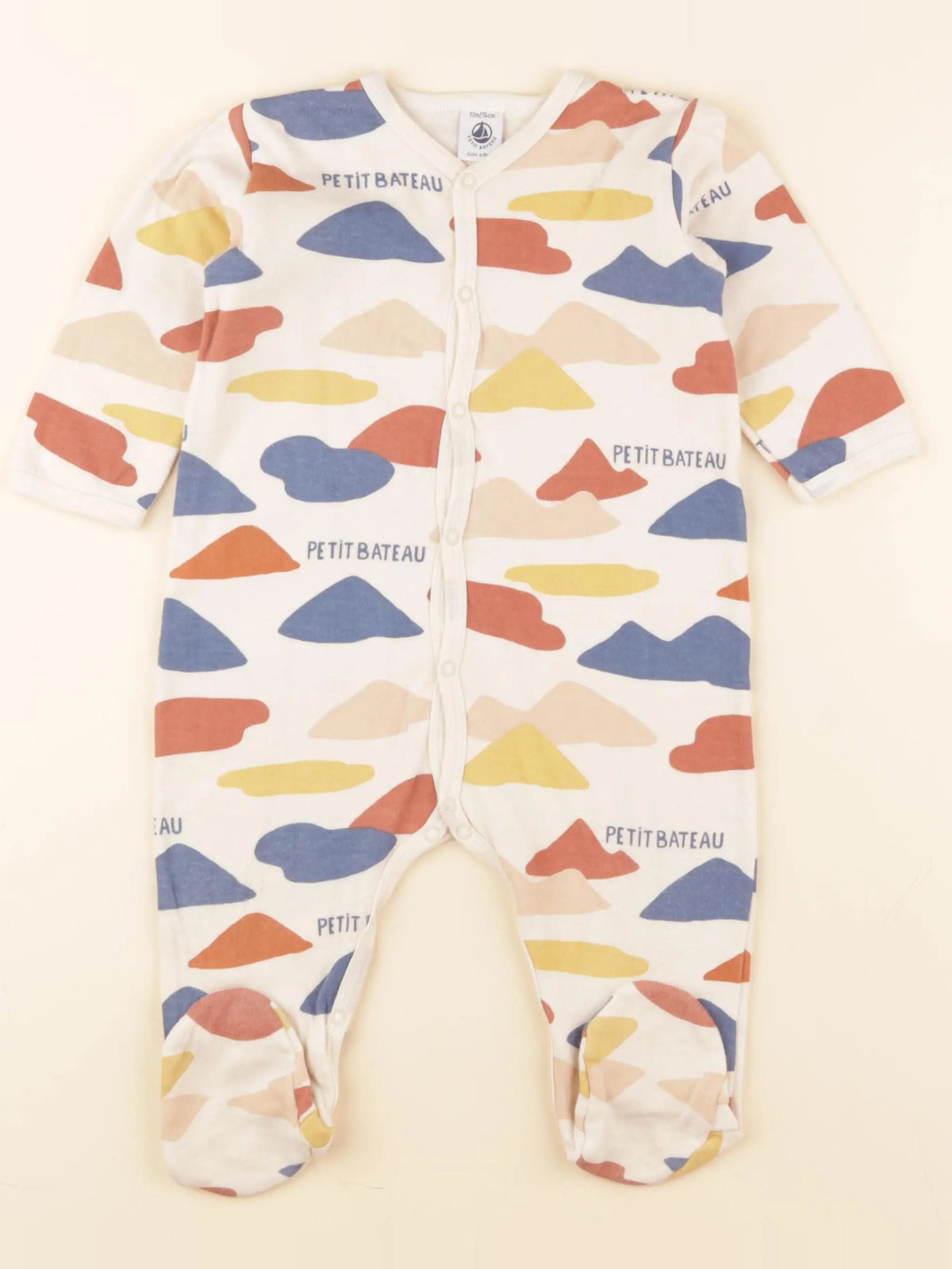 Petit Bateau - pyjama coton multicolore - 12 mois