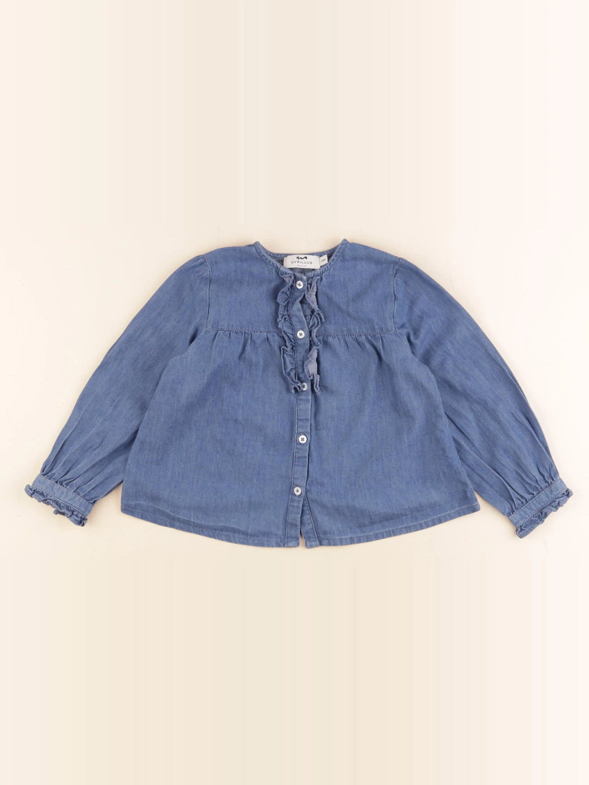 Cyrillus - blouse bleu - 36 mois