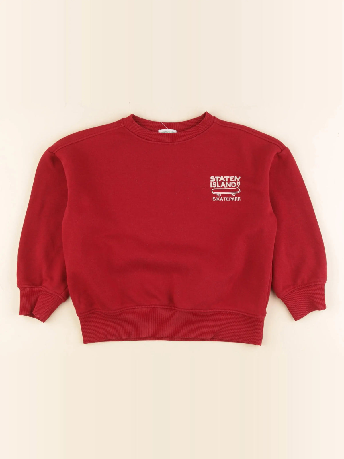 Vertbaudet - sweat rouge - 6 ans