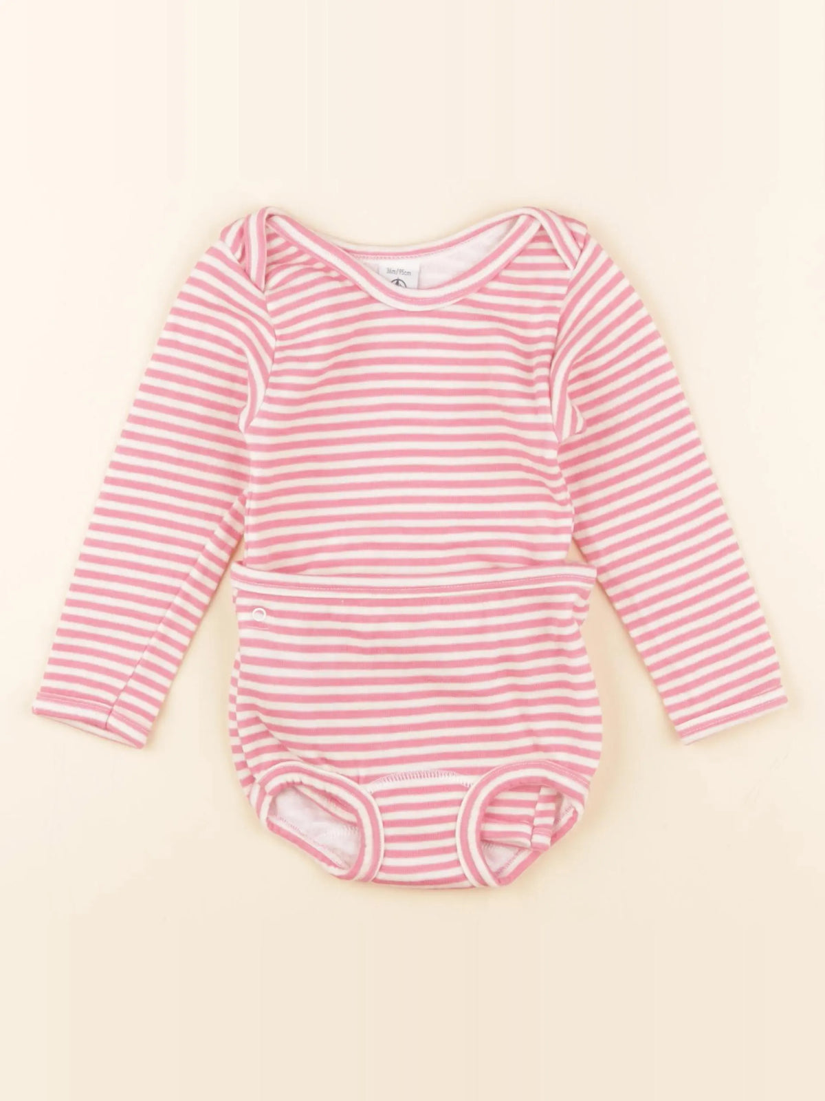 Petit Bateau - body rose - 36 mois