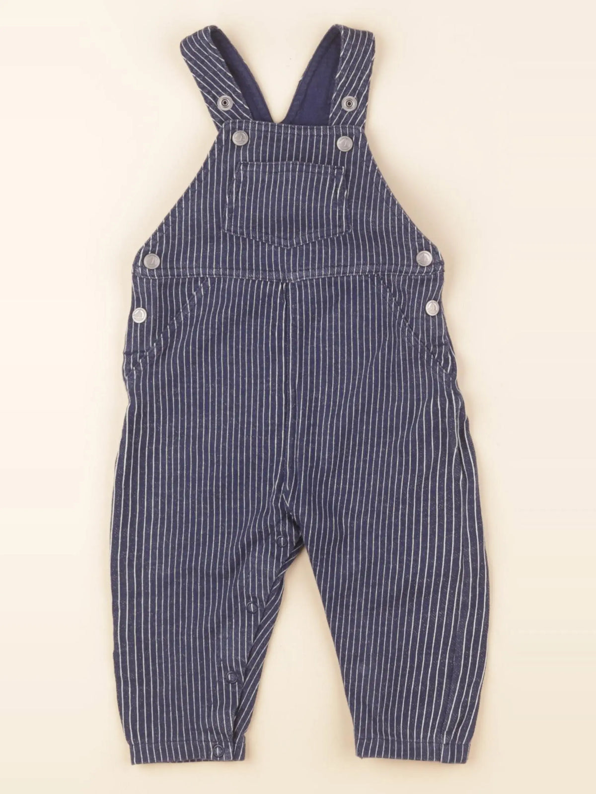 Petit Bateau - salopette bleu - 6 mois
