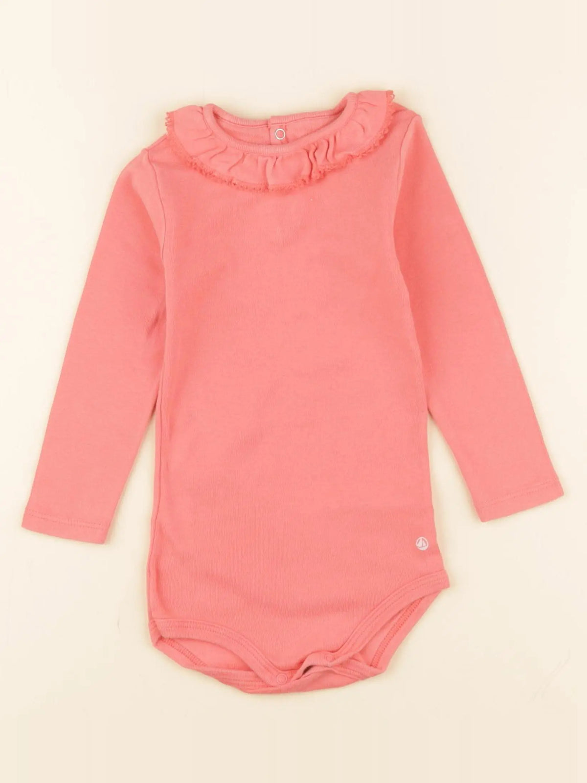 Petit Bateau - body à col rose - 18 mois
