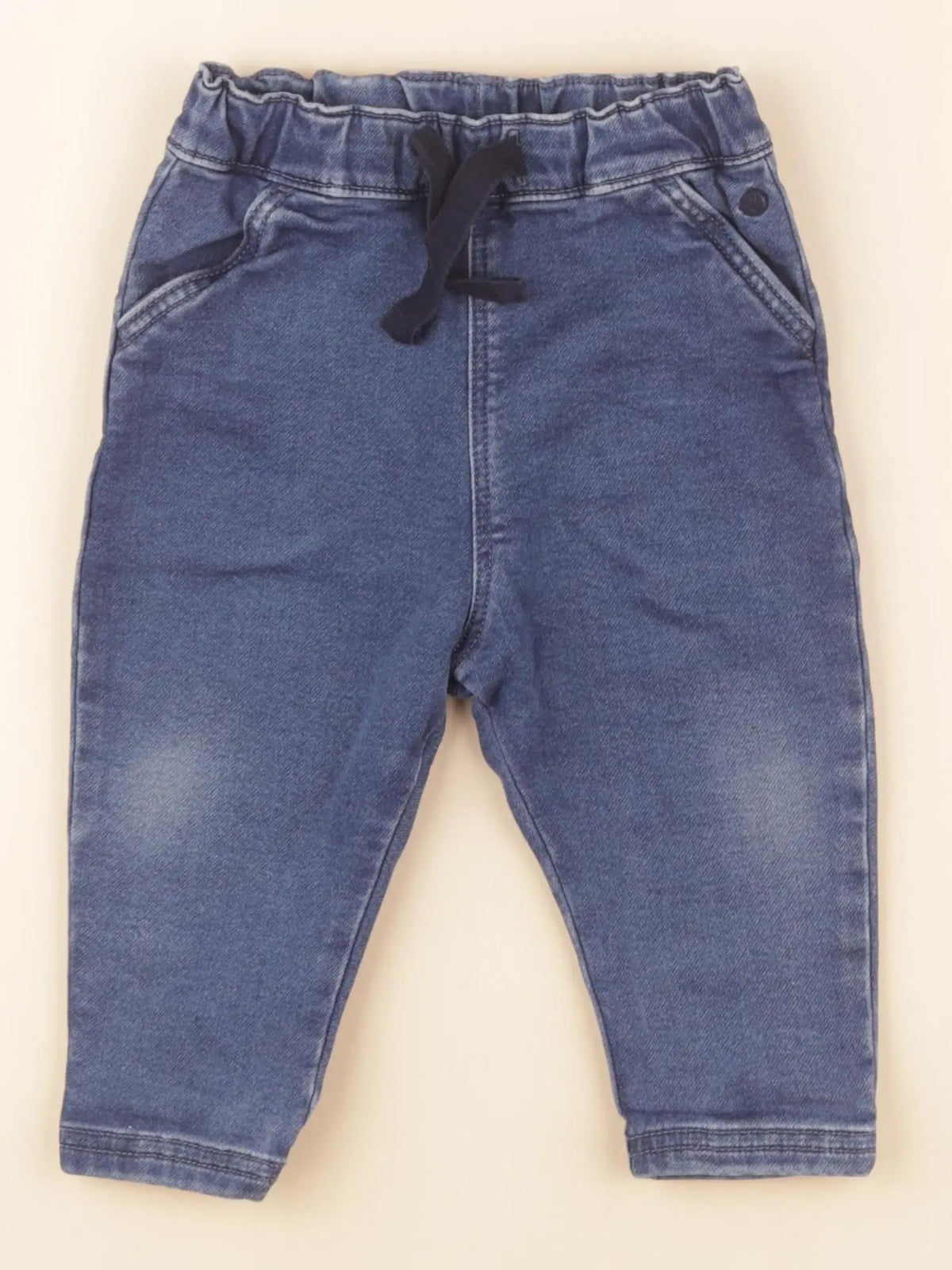 Petit Bateau - jean bleu - 12 mois