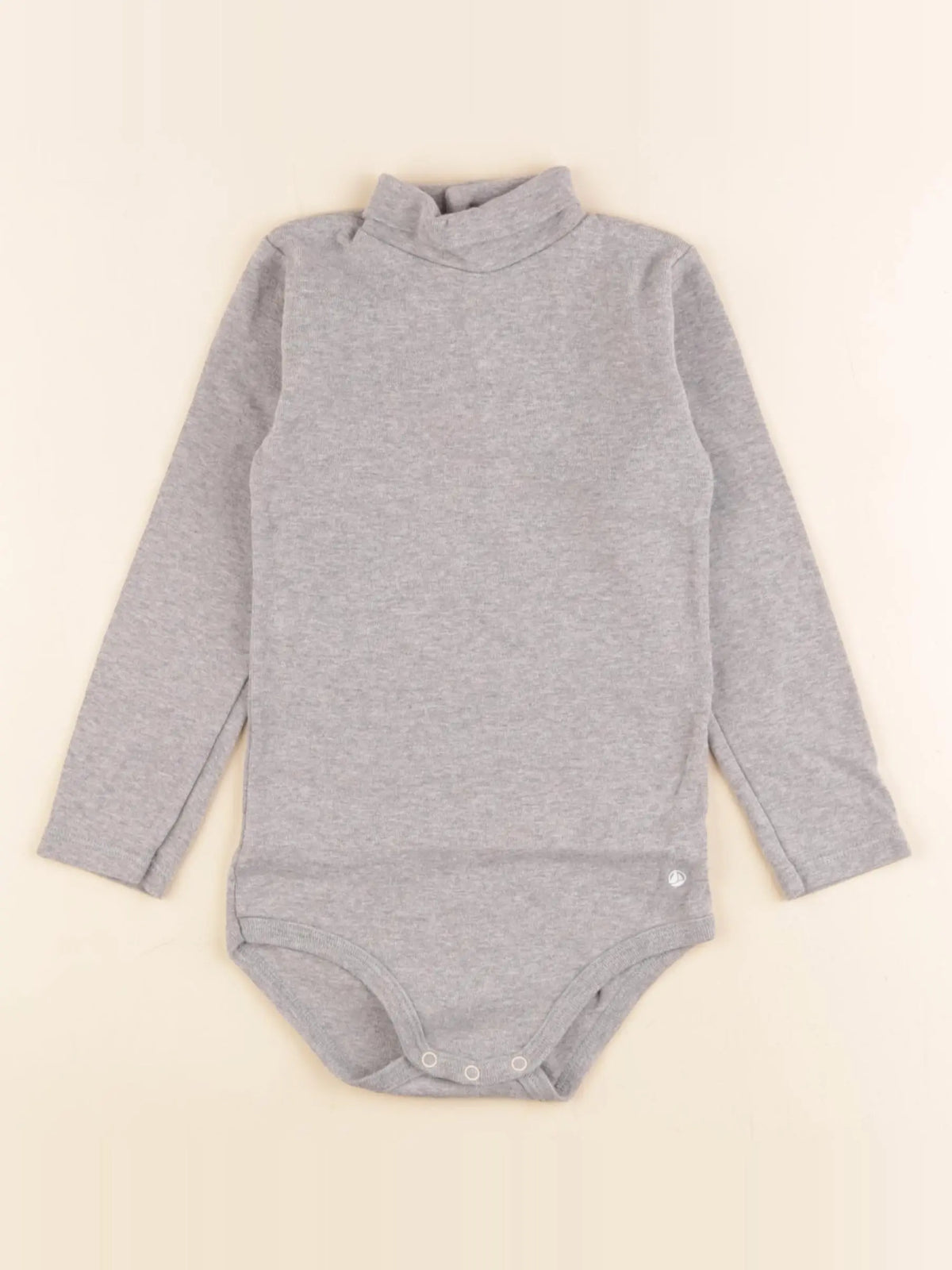 Petit Bateau - body à col gris - 36 mois