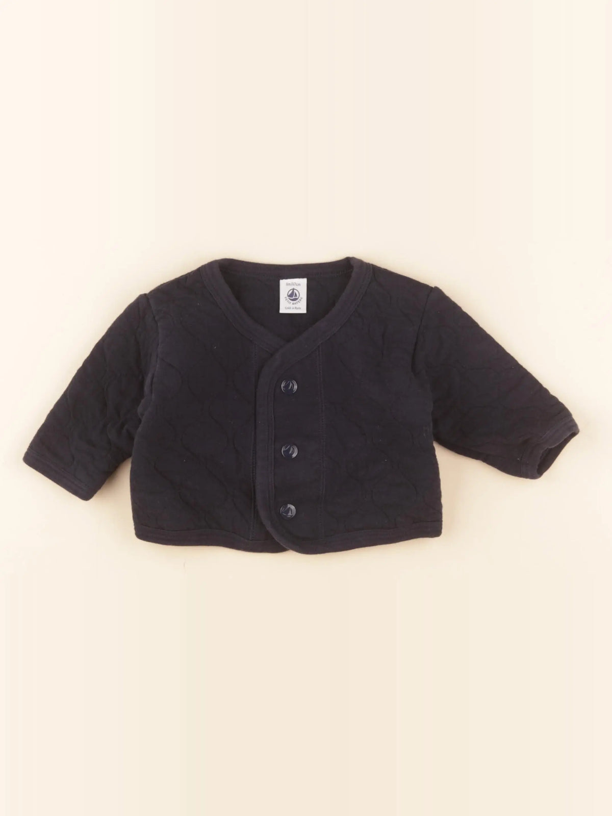 Petit Bateau - sweat bleu - 6 mois