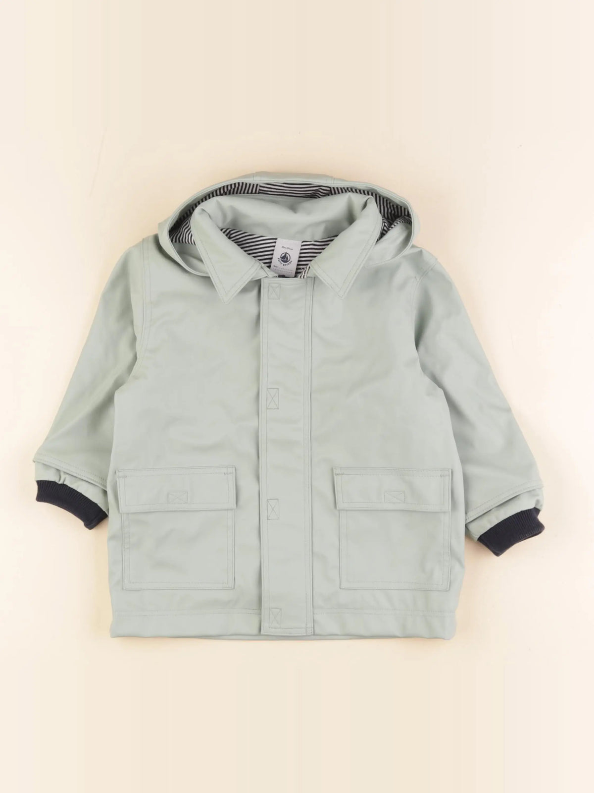 Petit Bateau - imperméable vert - 18 mois