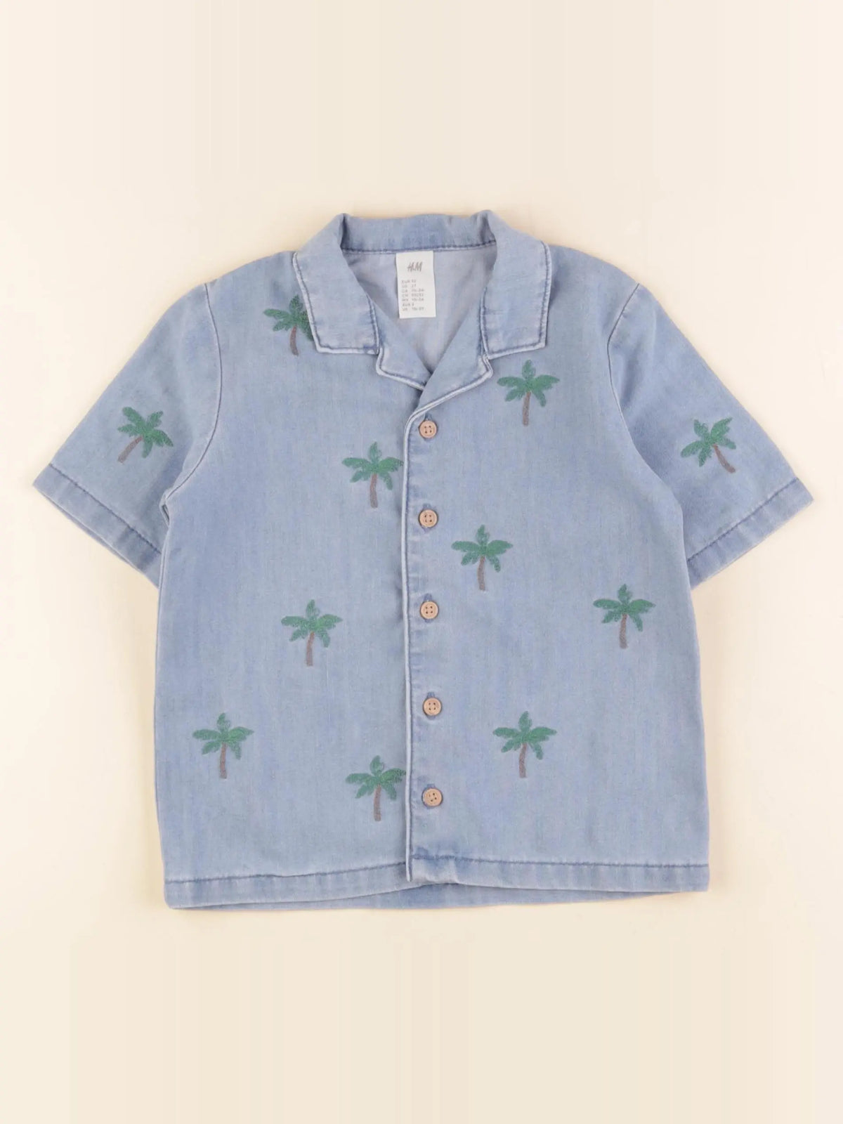 H&M - chemise bleu - 18/24 mois