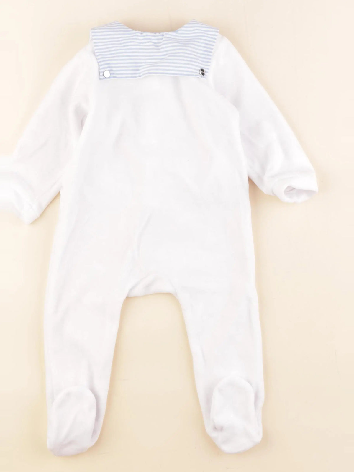 Jacadi - pyjama velours blanc - 12 mois