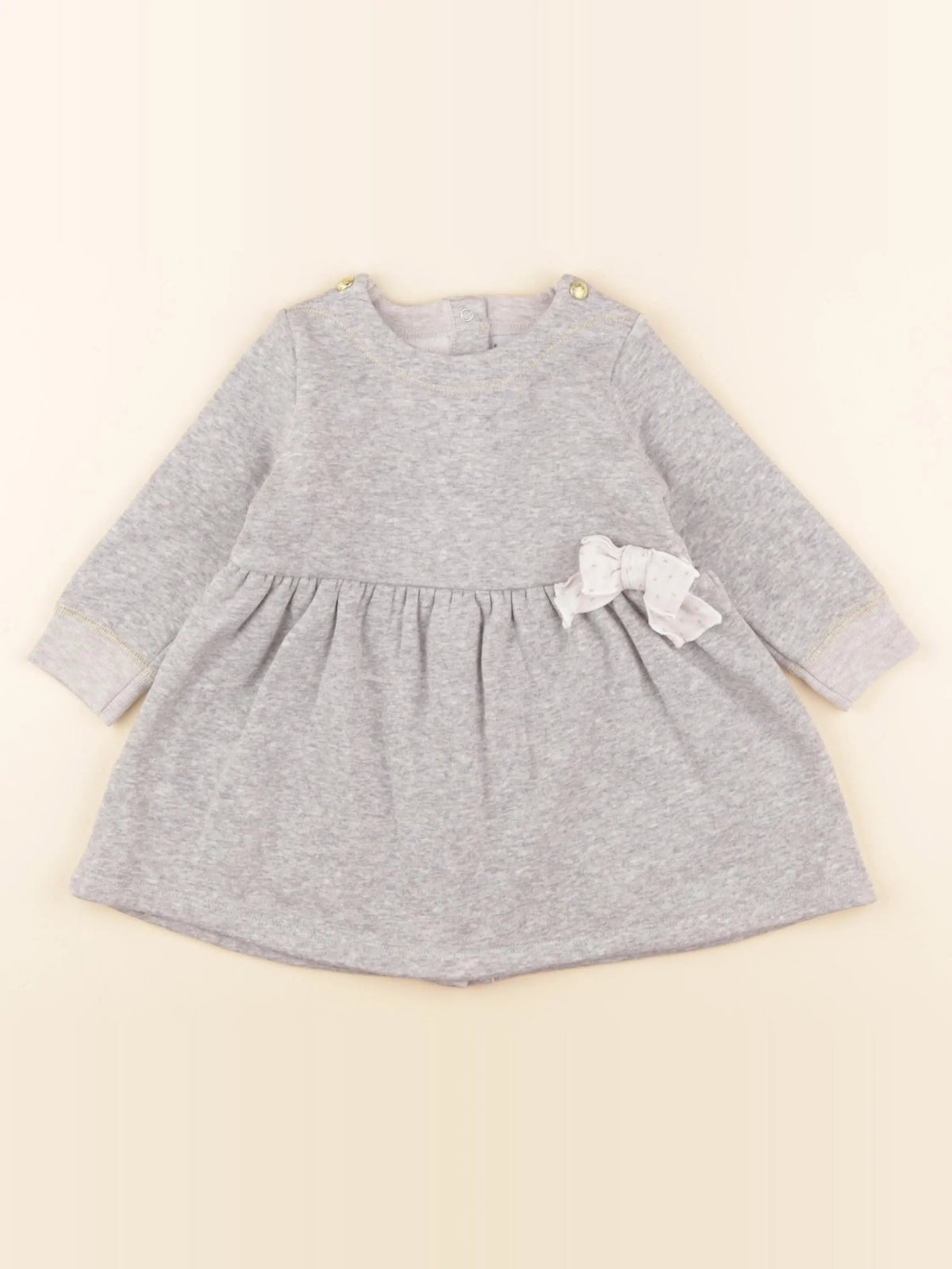 Petit Bateau - robe gris - 18 mois