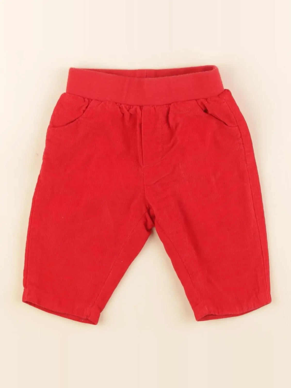 Jacadi - pantalon doublé rouge - 3 mois