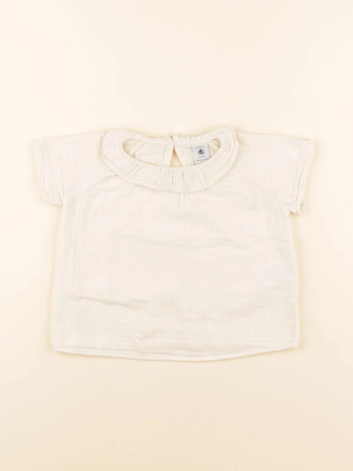 Petit Bateau - tee-shirt beige - 12 mois
