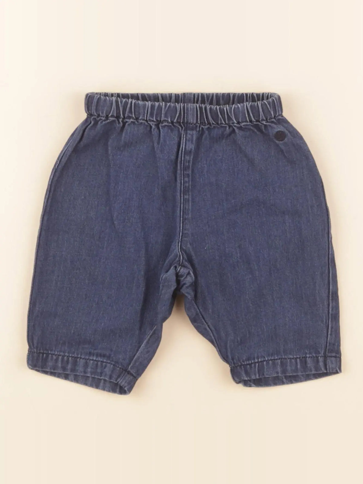 Petit Bateau - short bleu - 3 mois