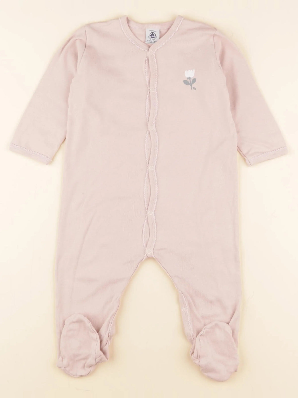 Petit Bateau - pyjama coton rose - 18 mois
