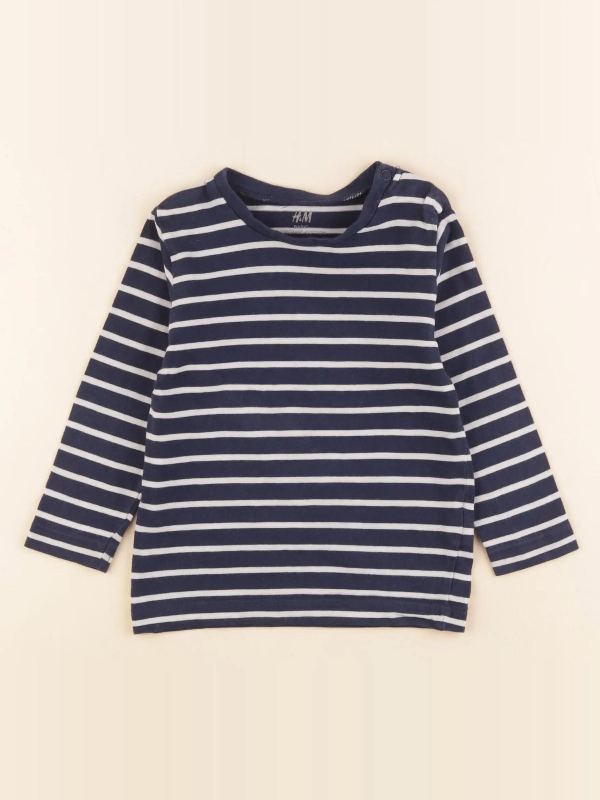 H&M - tee-shirt bleu - 9/12 mois