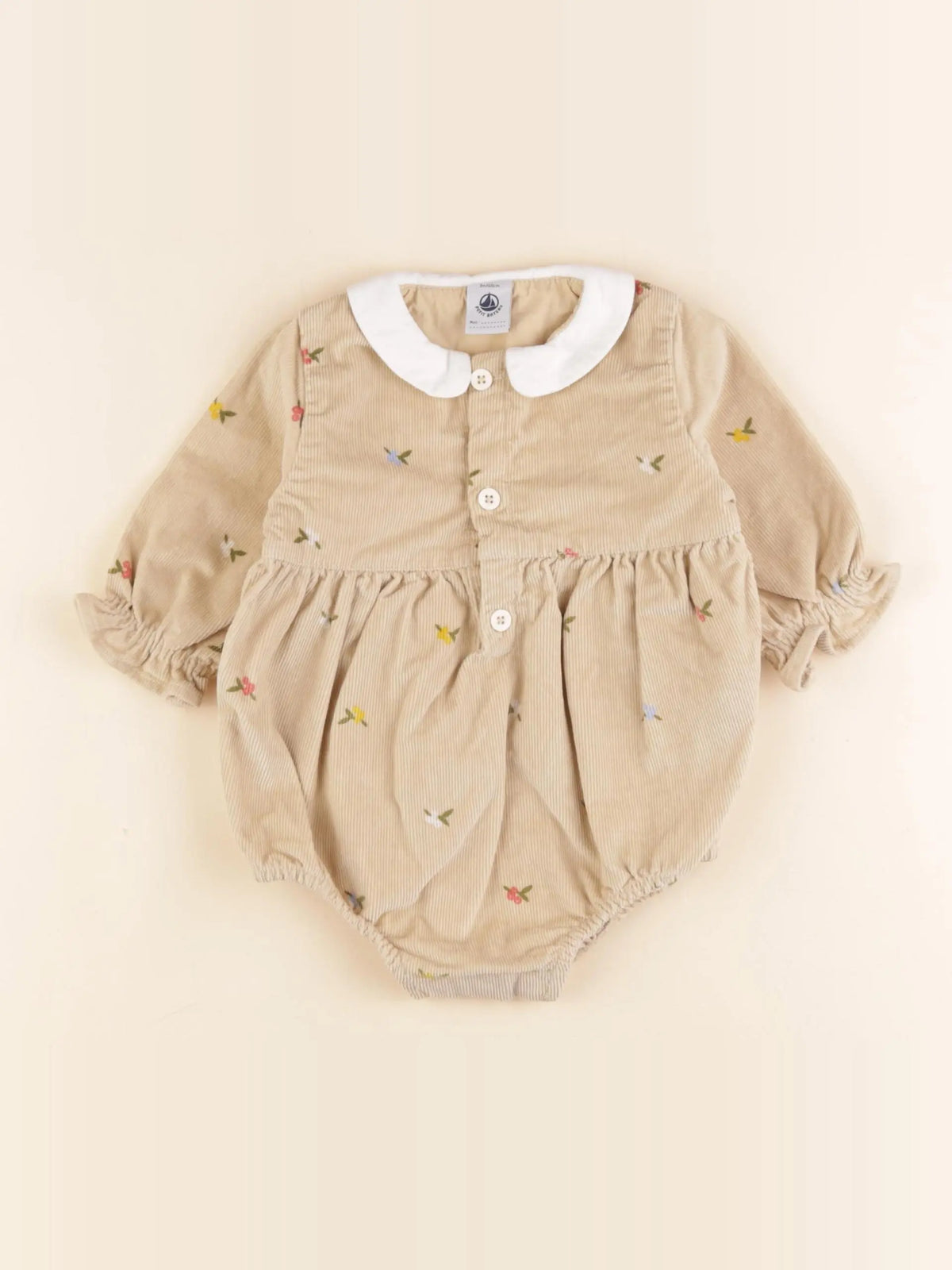 Petit Bateau - combinaison beige - 3 mois