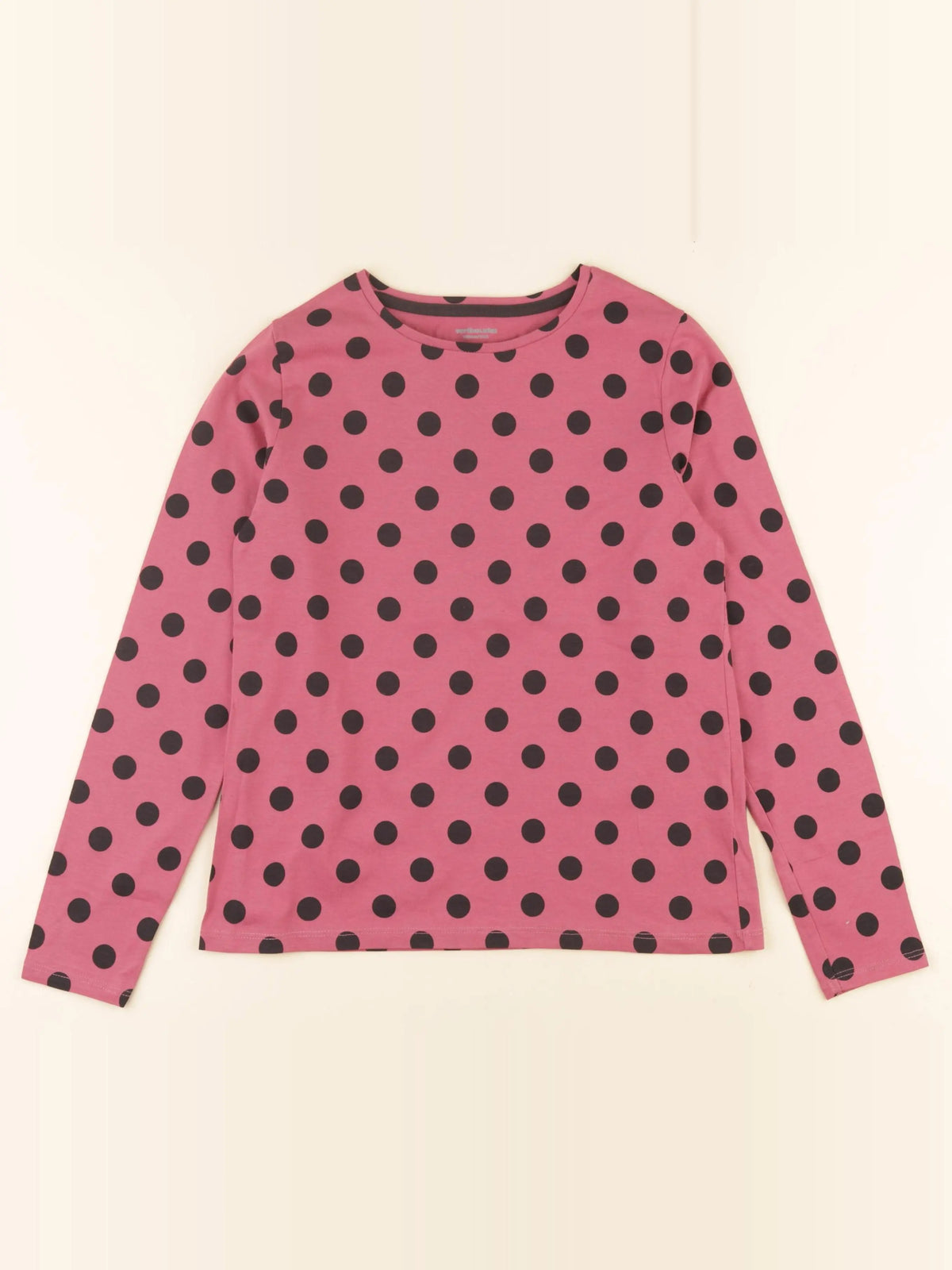 Vertbaudet - tee-shirt rose, noir - 10 ans