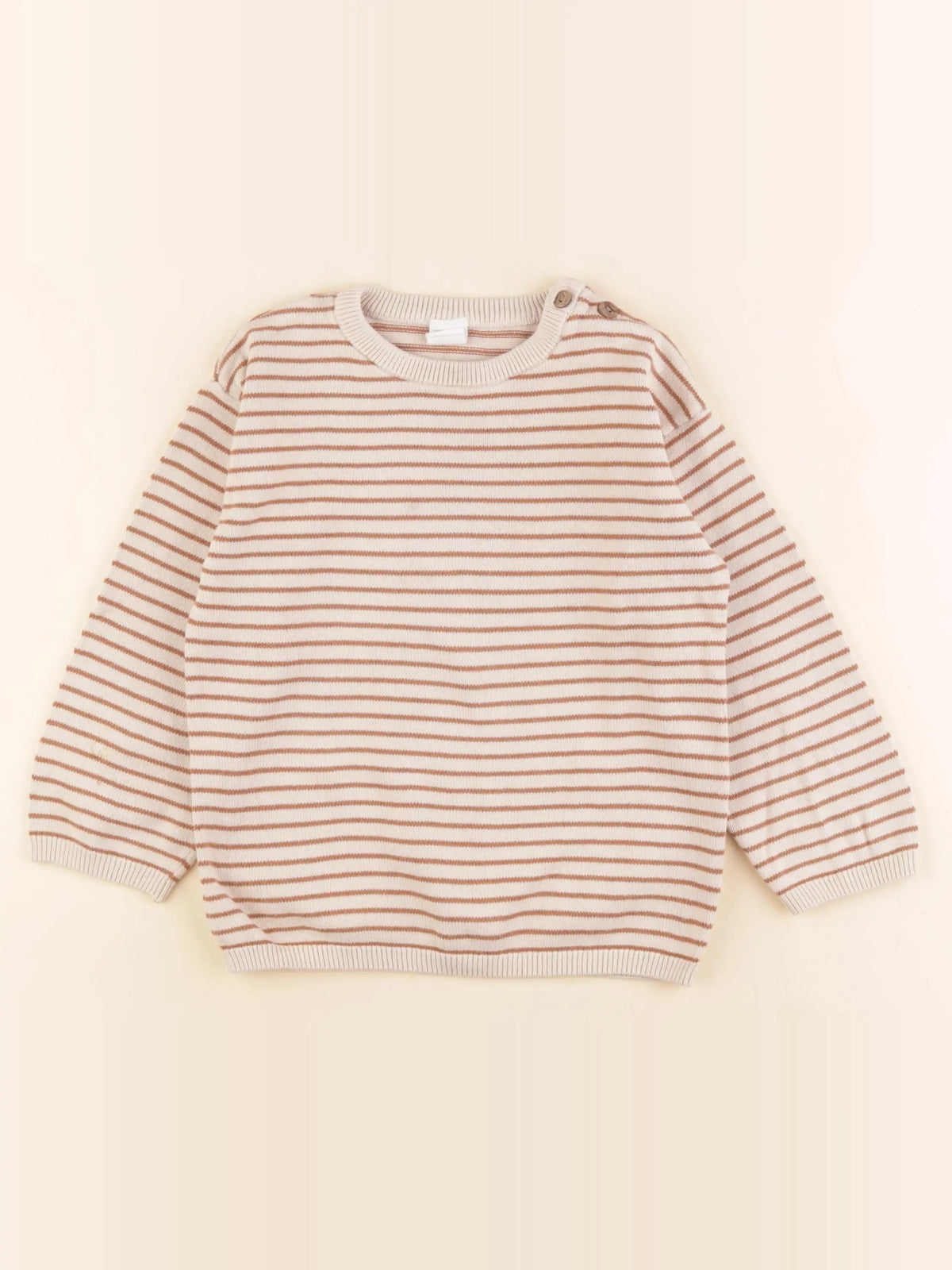 H&M - pull beige, marron - 3 ans