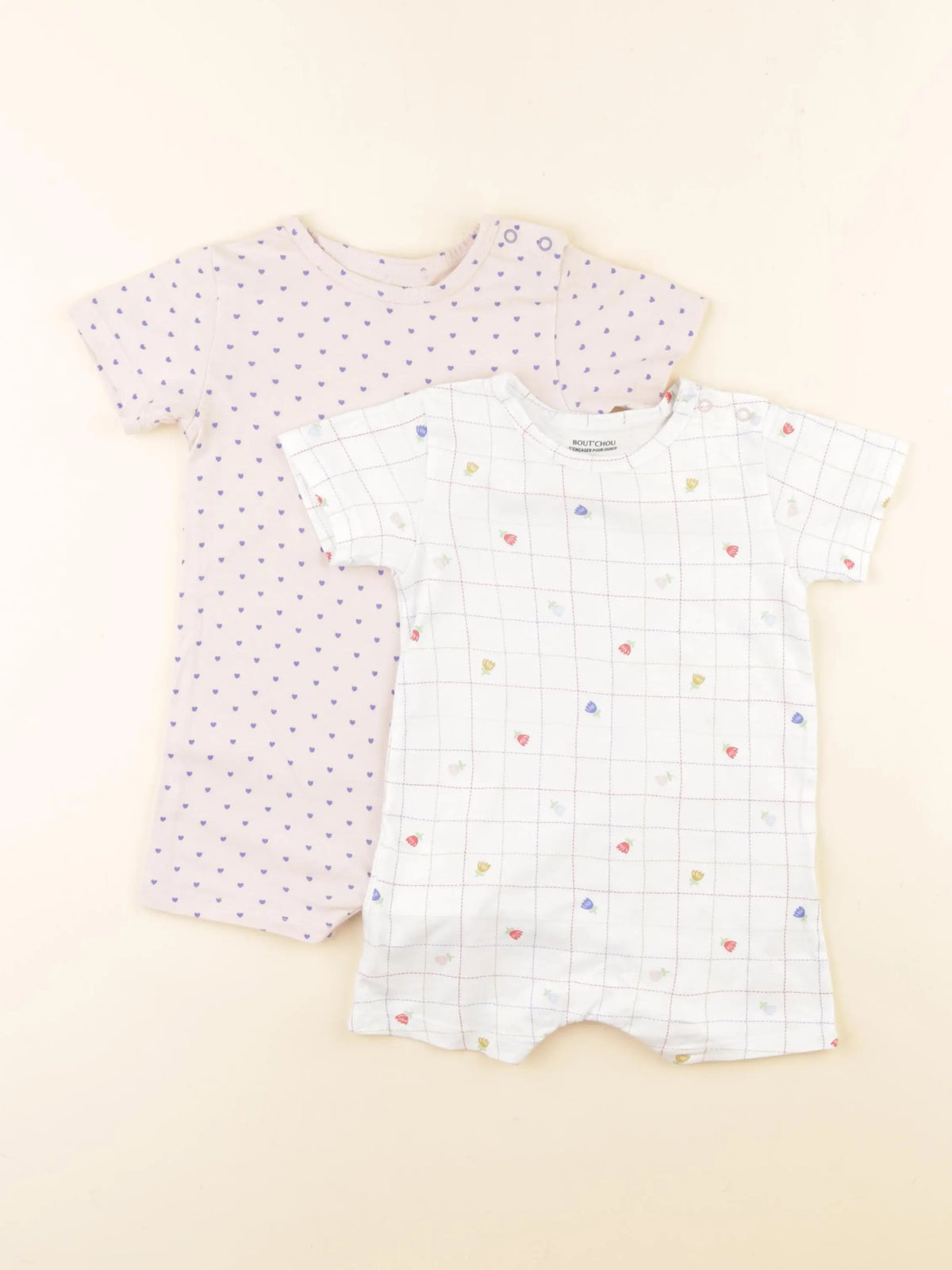 Boutchou - lot de 2 pyjamas coton multicolore - 9 mois