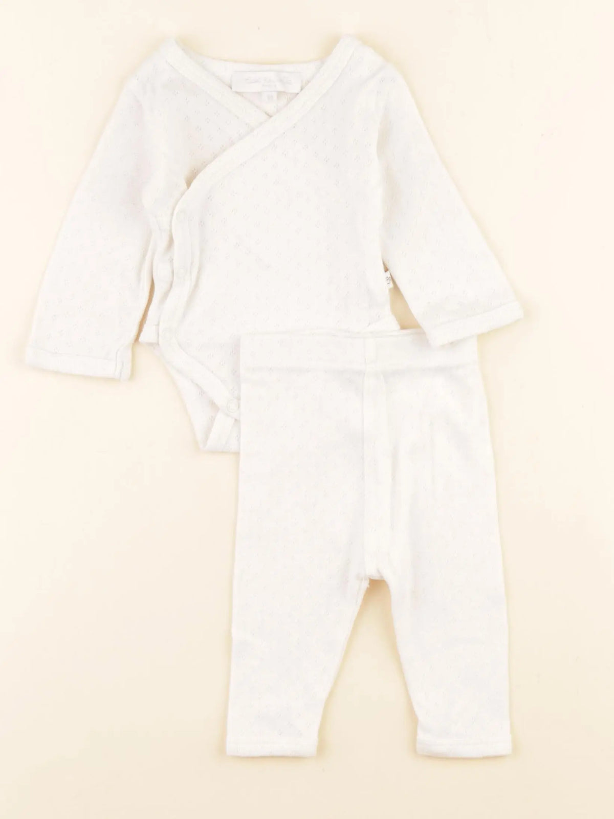 Cadet Rousselle - ensemble blanc - 1 mois