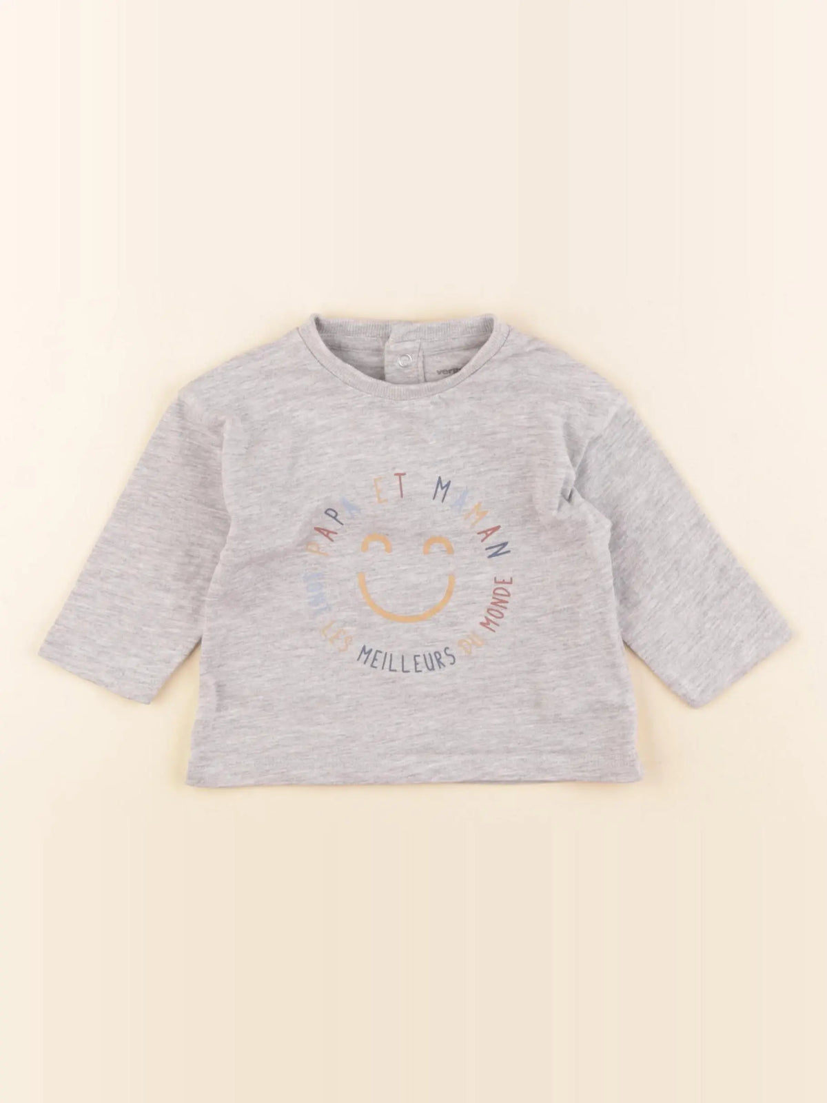 Vertbaudet - tee-shirt gris - 3 mois