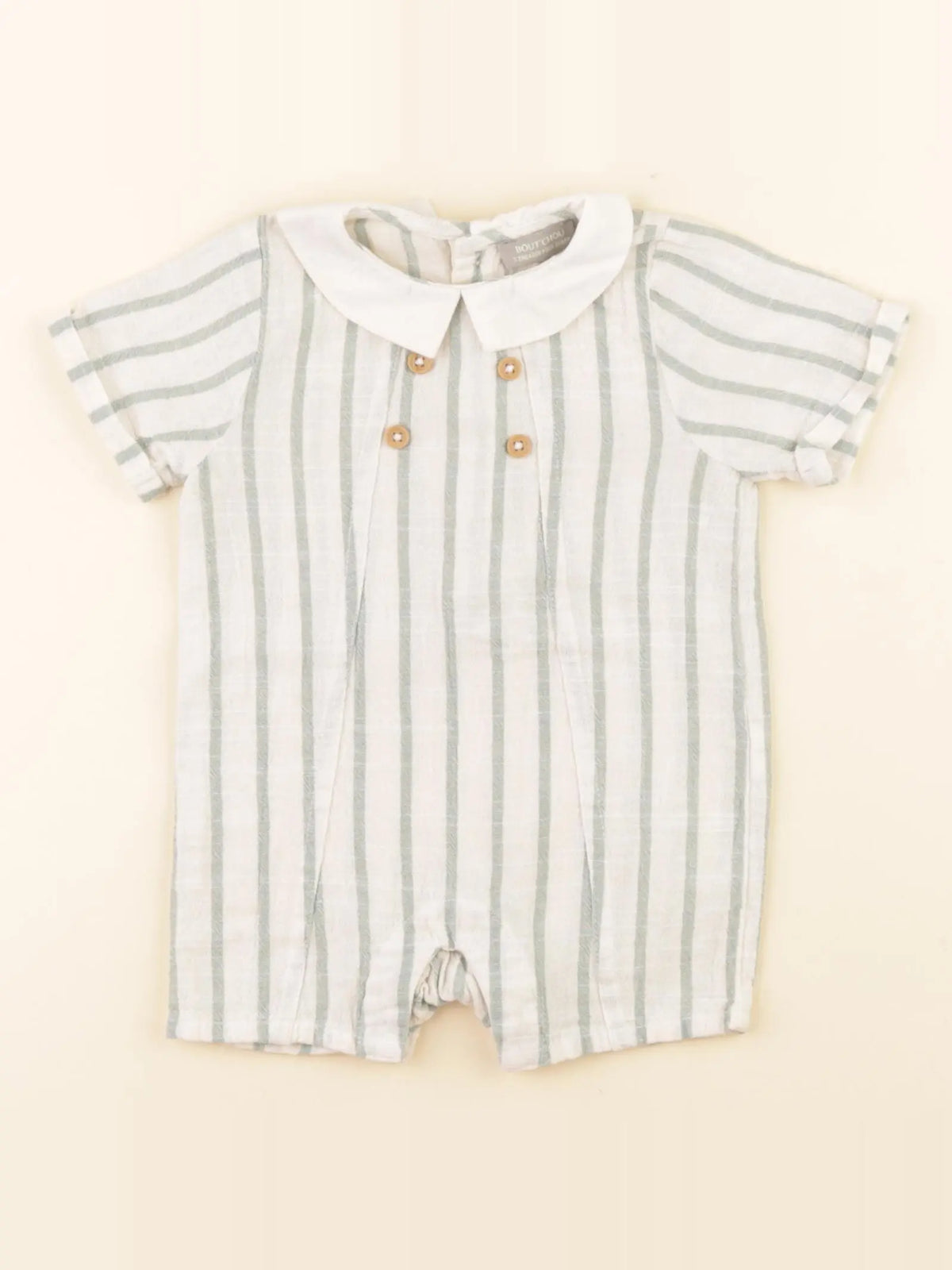 Boutchou - combinaison blanc, vert - 3 mois