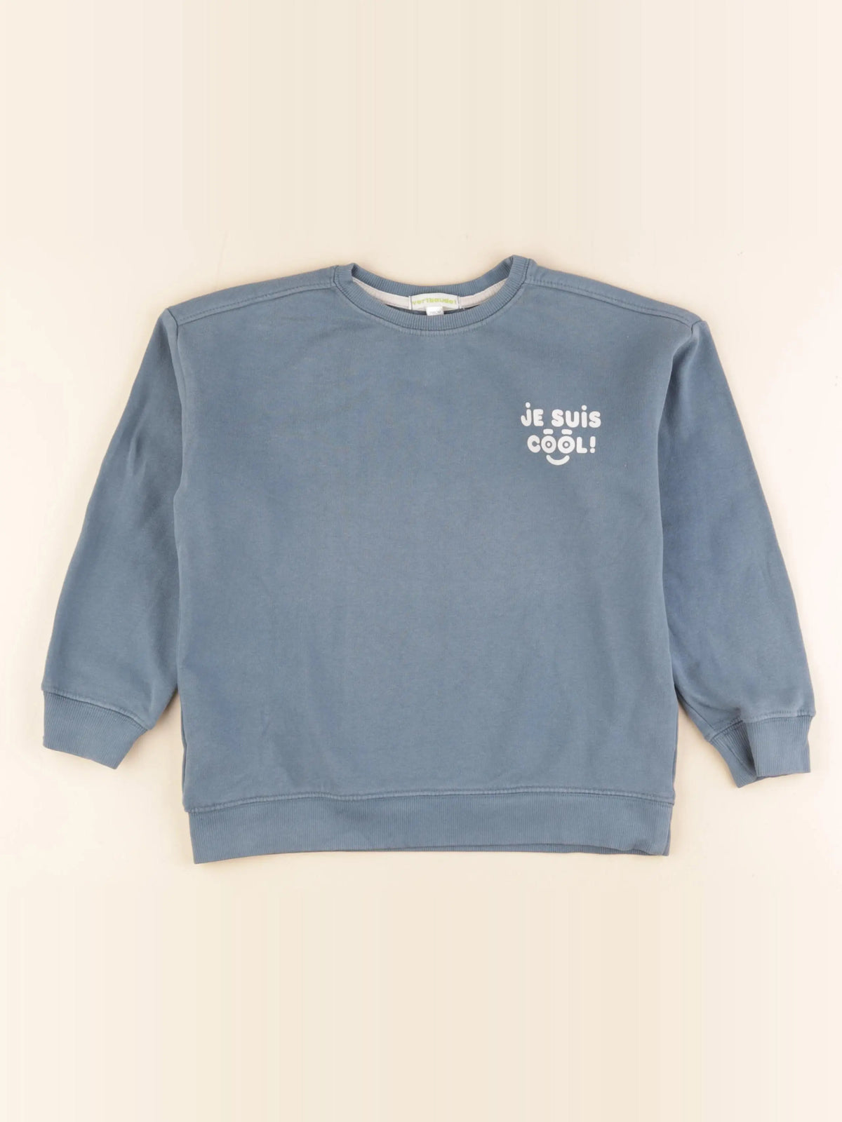 Vertbaudet - sweat bleu - 6 ans