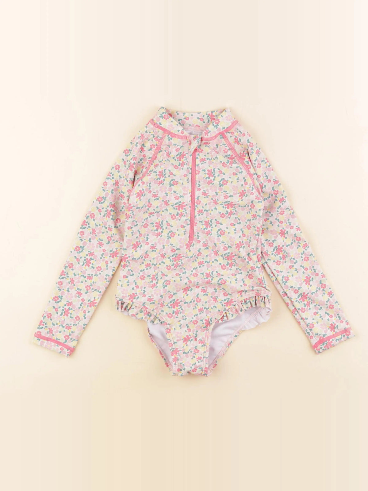Vertbaudet - combi de bain rose - 4 ans