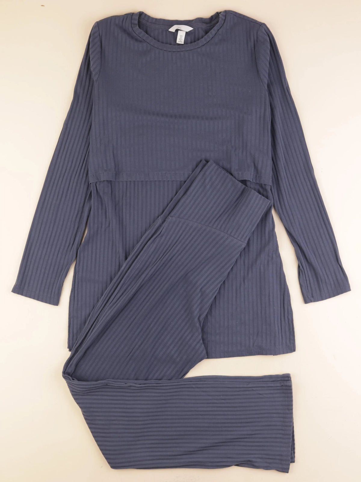H&M - pyjama grossesse coton bleu - s