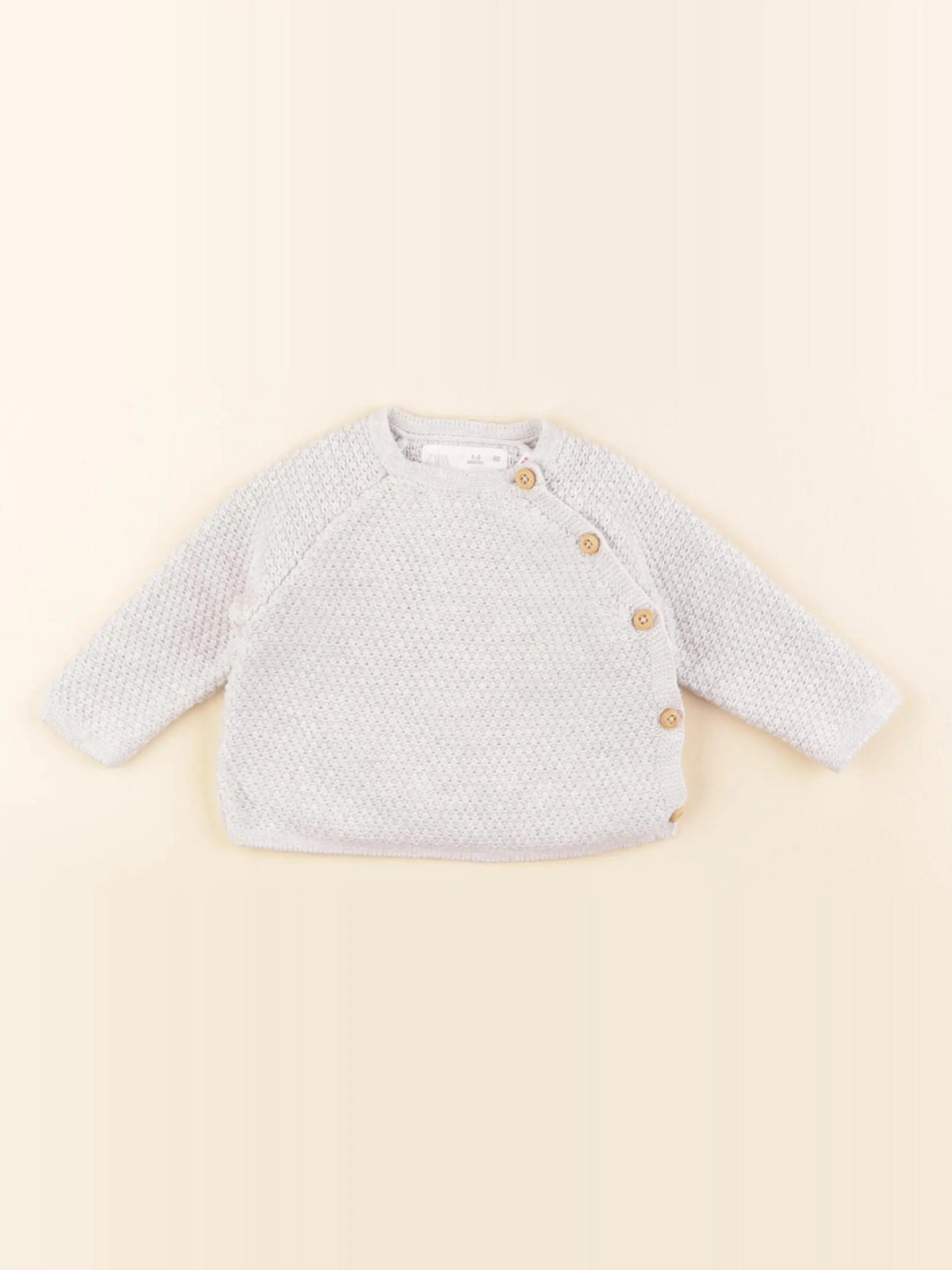Zara - pull gris - 1/3 mois