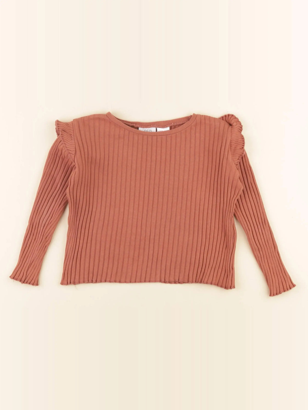 Zara - tee-shirt marron - 2/3 ans