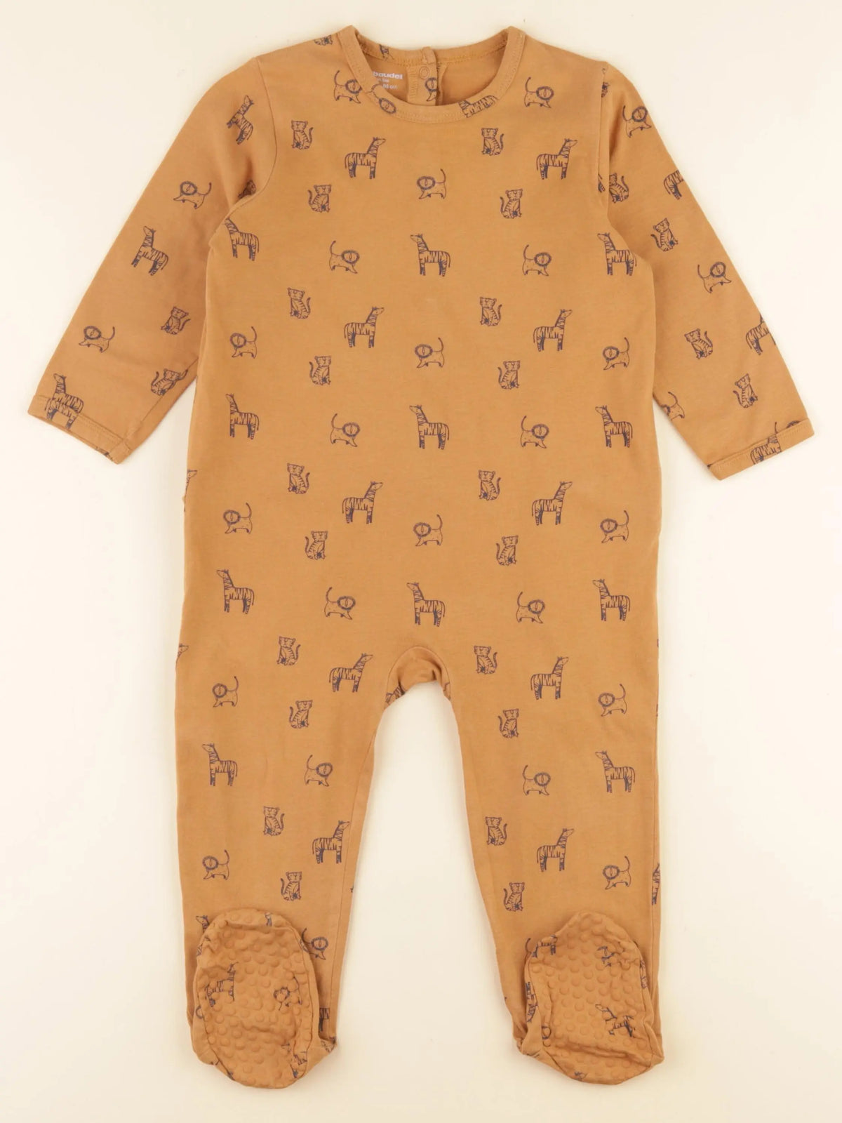 Vertbaudet - pyjama coton marron - 24 mois