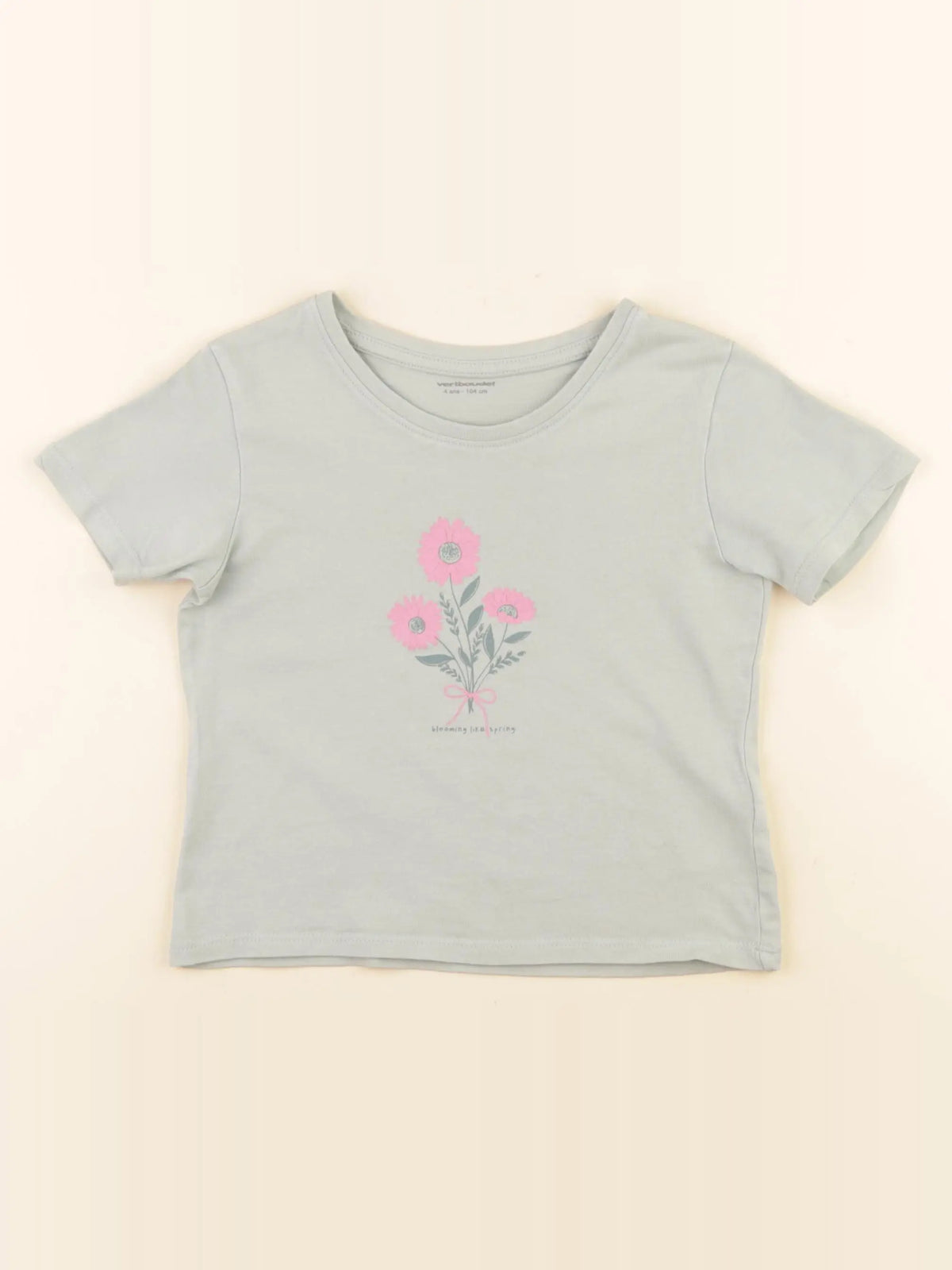Vertbaudet - tee-shirt bleu - 4 ans