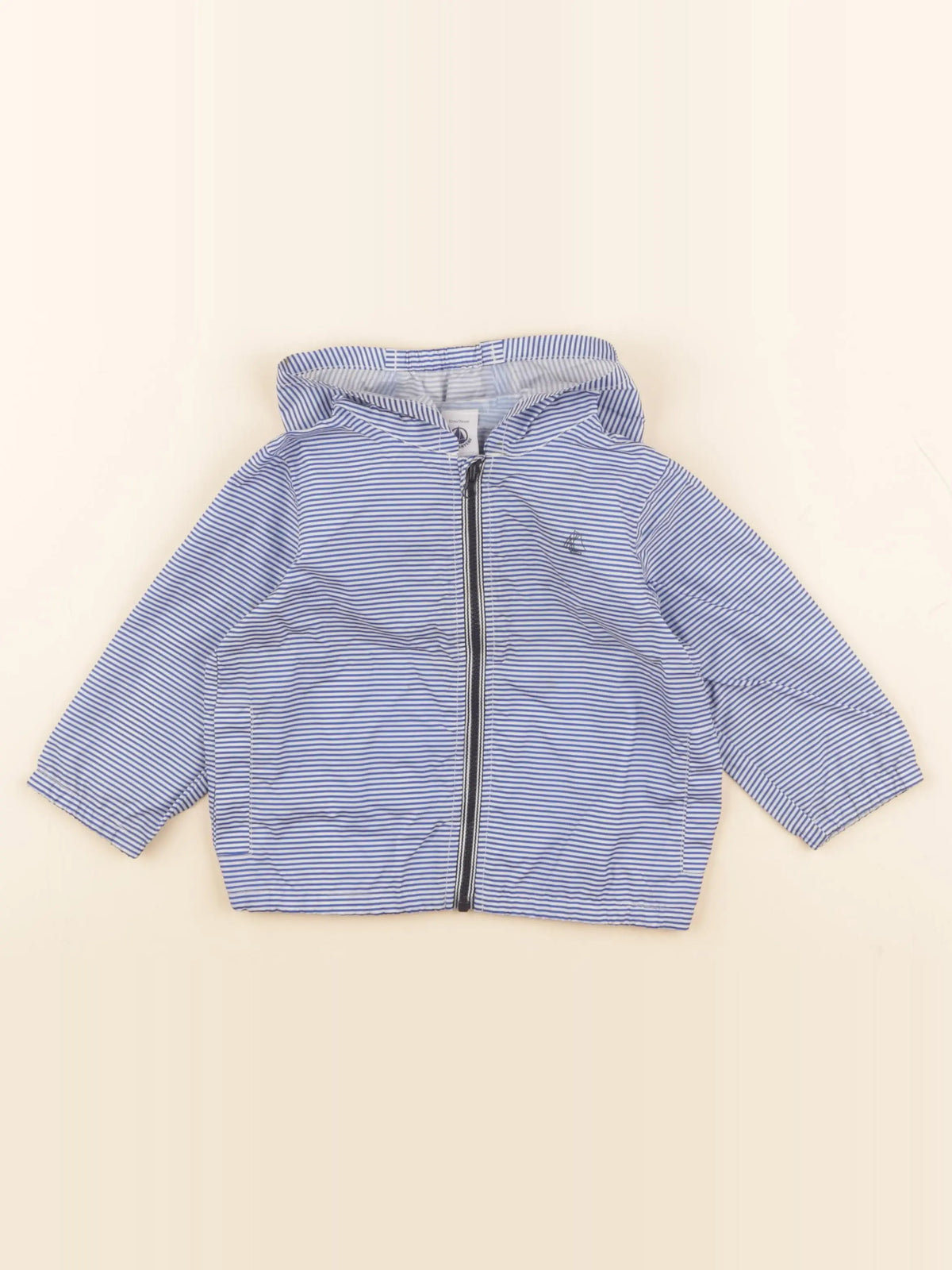 Petit Bateau - coupe-vent bleu, blanc - 12 mois