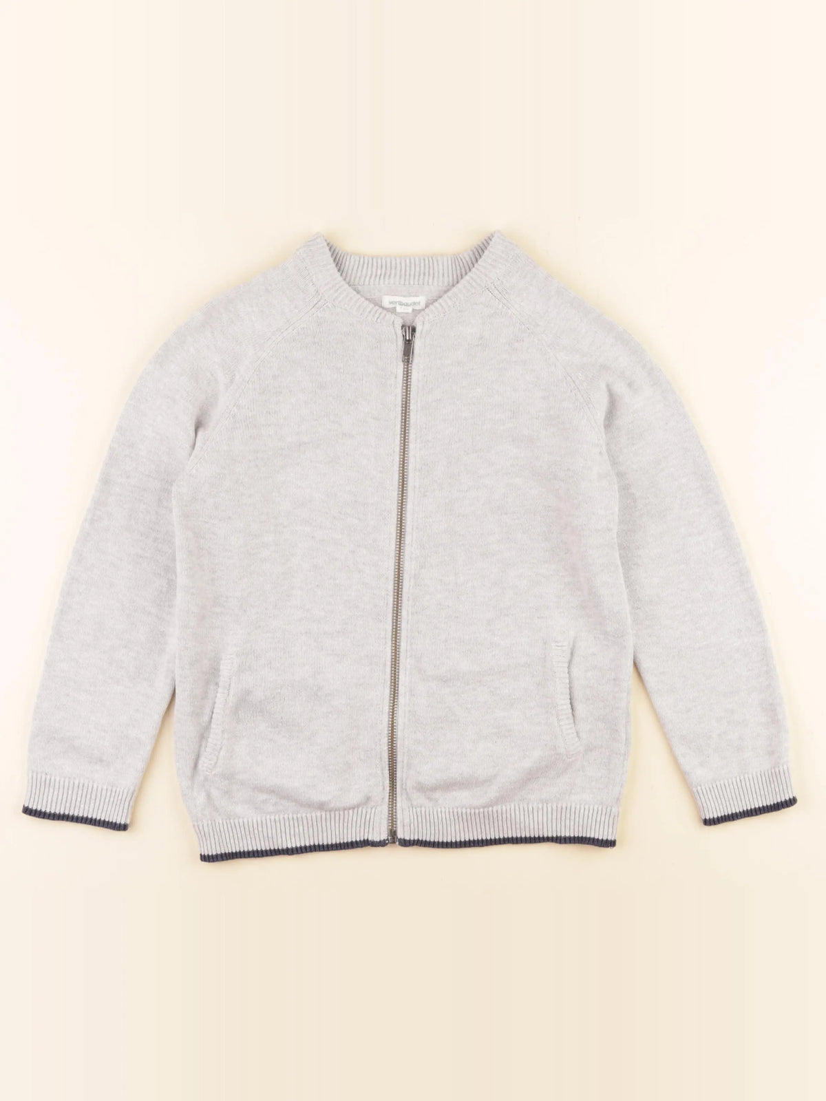 Vertbaudet - gilet gris - 8 ans