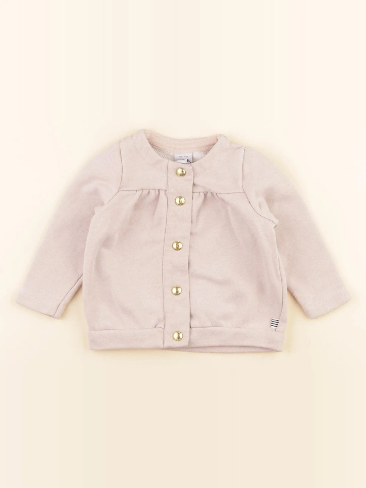 Petit Bateau - sweat rose, or - 12 mois